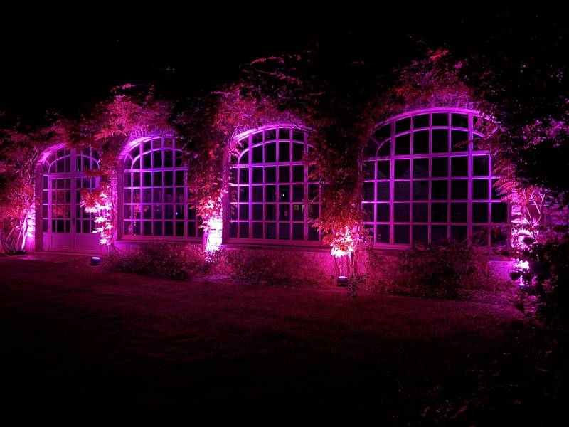 Éclairage extérieur Octobre Rose