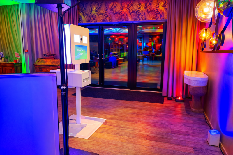 Borne photo photobooth installée lors d’un événement